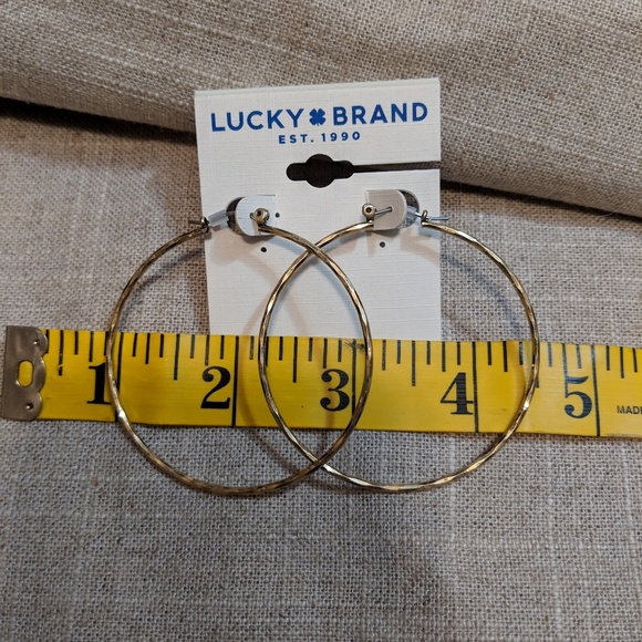 Lucky Brand hammered hoop - one left! - Picture 3 of 3